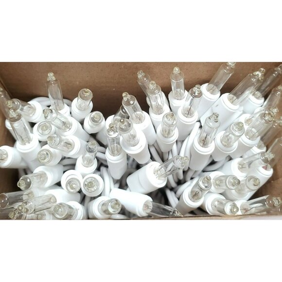 4 New Clear String Lights White Cord 100 Bulbs Wedding Patio Party Christmas - Picture 2 of 7